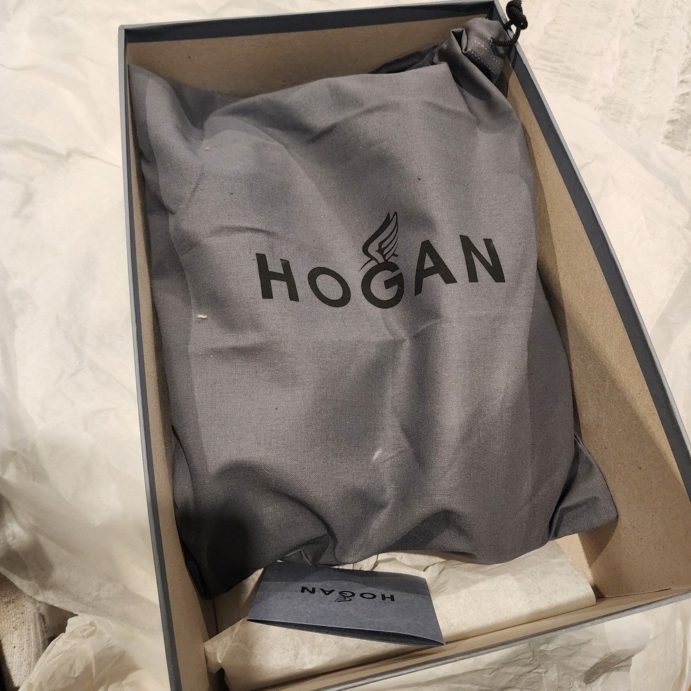 Hogan Platform Sneakers Women US8.5 (38.5) White Leather Luxury Chic Italian - Picture 6 of 7